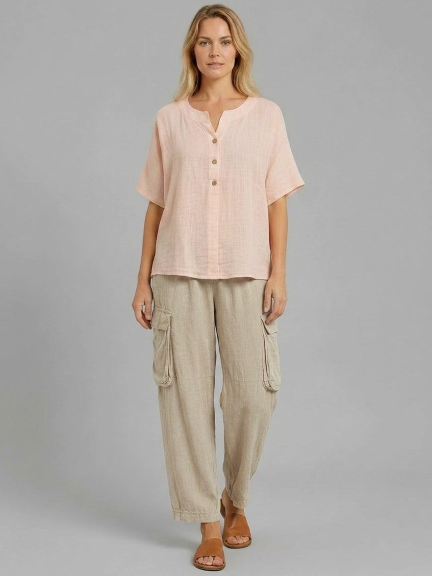 Plain Cotton Top Pink