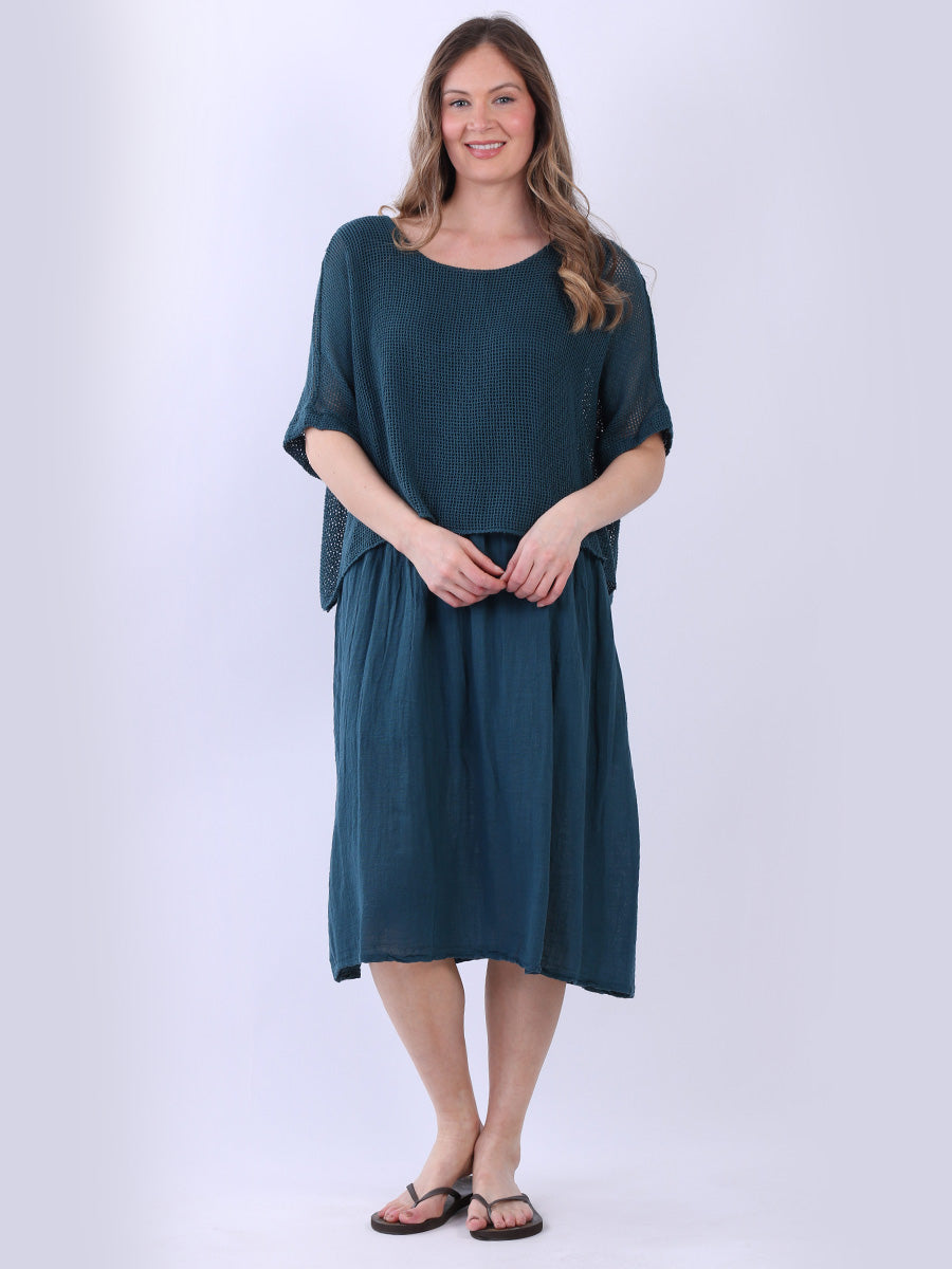 Mesh Net Double Layer Cotton Dress