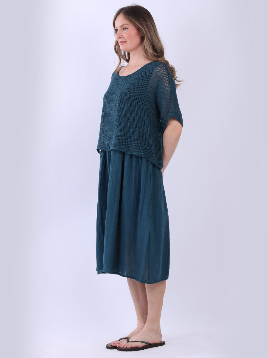 Mesh Net Double Layer Cotton Dress