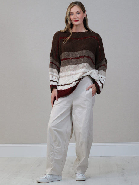 Batwing Plus Size Wool Knitted Jumper