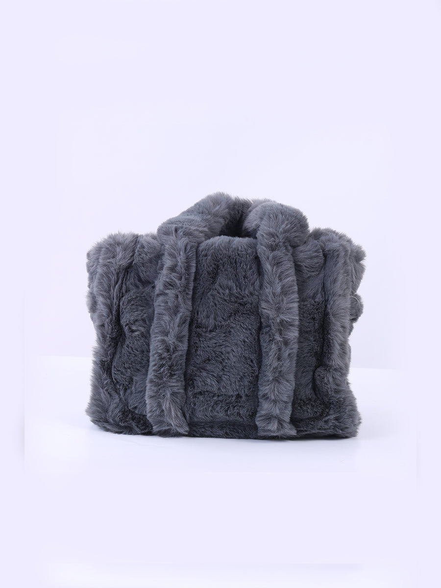 Teddy Fur Plush Tote Bag