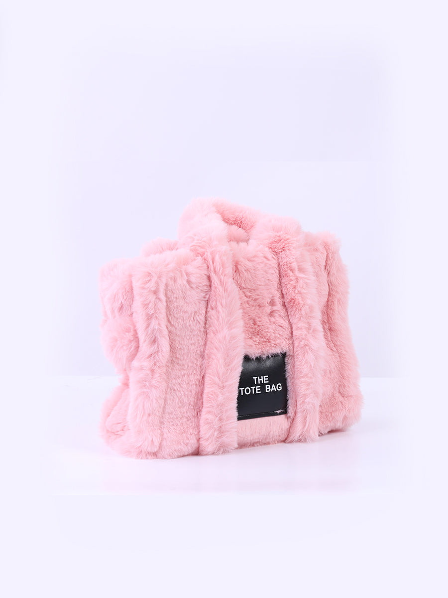 Teddy Fur Plush Tote Bag