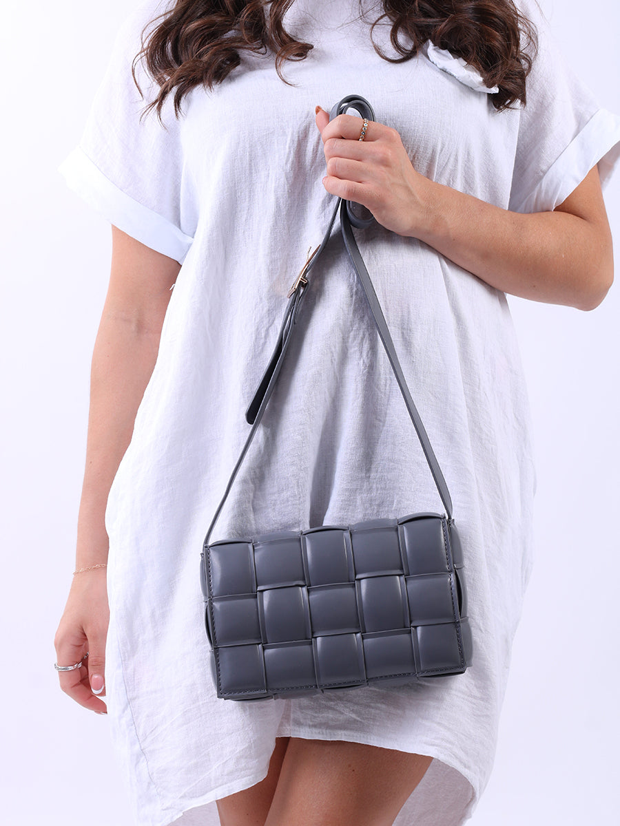 Padded Shoulder Bag Charcoal