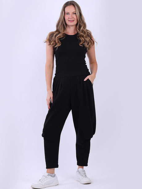 Comfy Relaxed Fit Wool Trouser Black