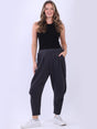 Comfy Relaxed Fit Wool Trouser Charcoal