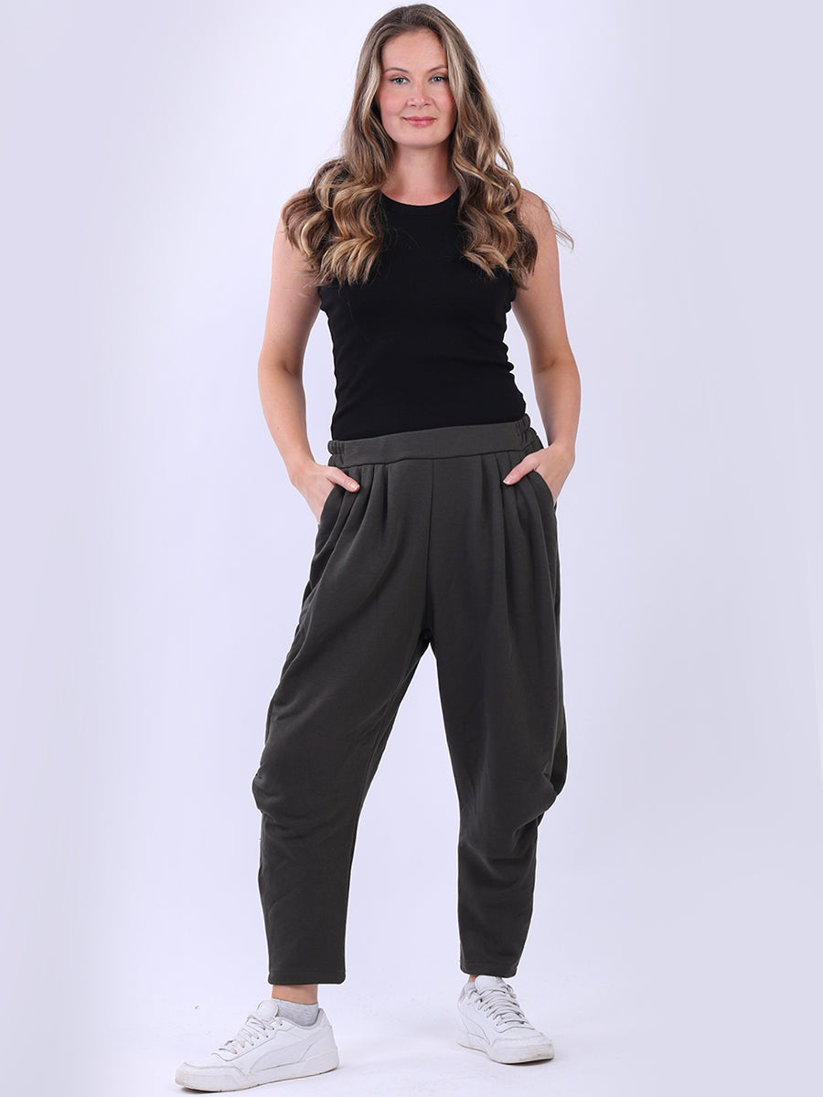 Comfy Relaxed Fit Wool Trouser Khaki