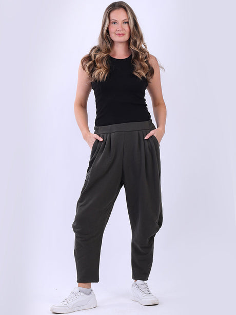 Comfy Relaxed Fit Wool Trouser Khaki