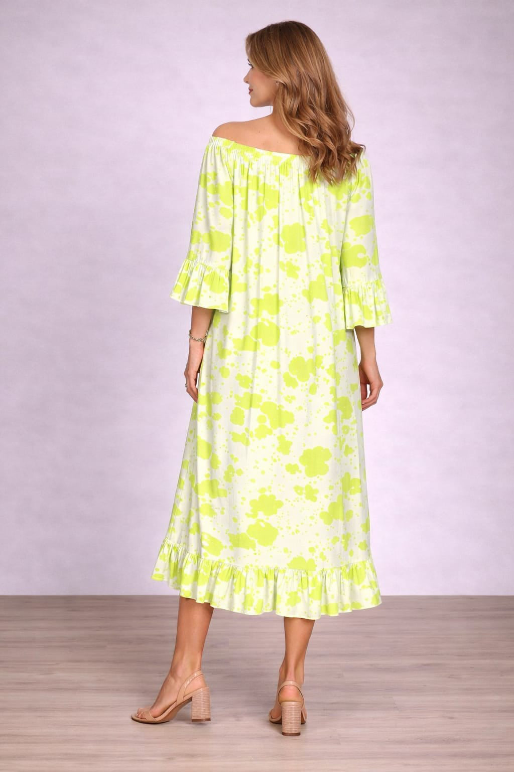 Plus Size Digital Print Lagenlook Maxi Dress