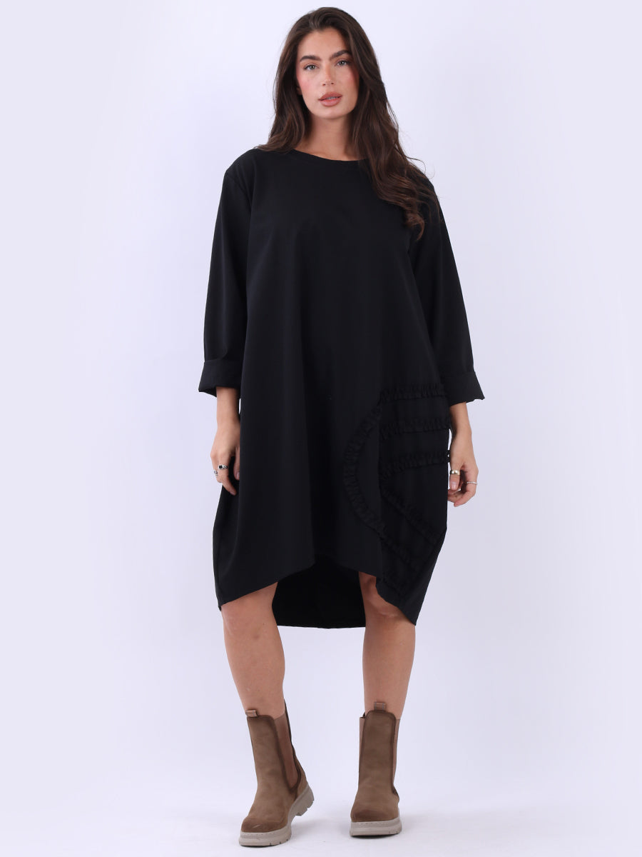 Women Plus Size Lagenlook Cotton Dress