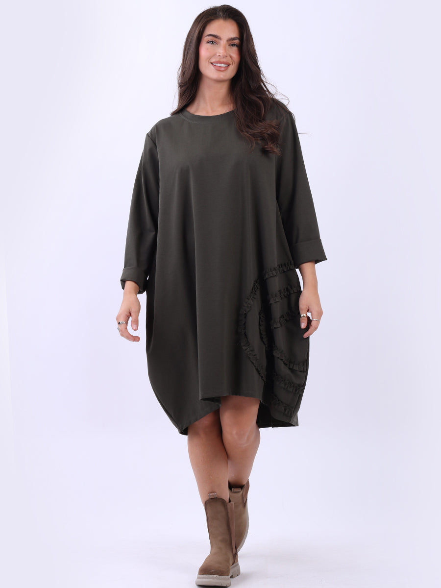 Women Plus Size Lagenlook Cotton Dress