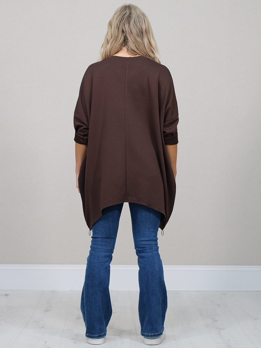 Sequin Ripped Heart Oversized Baggy T-Shirt