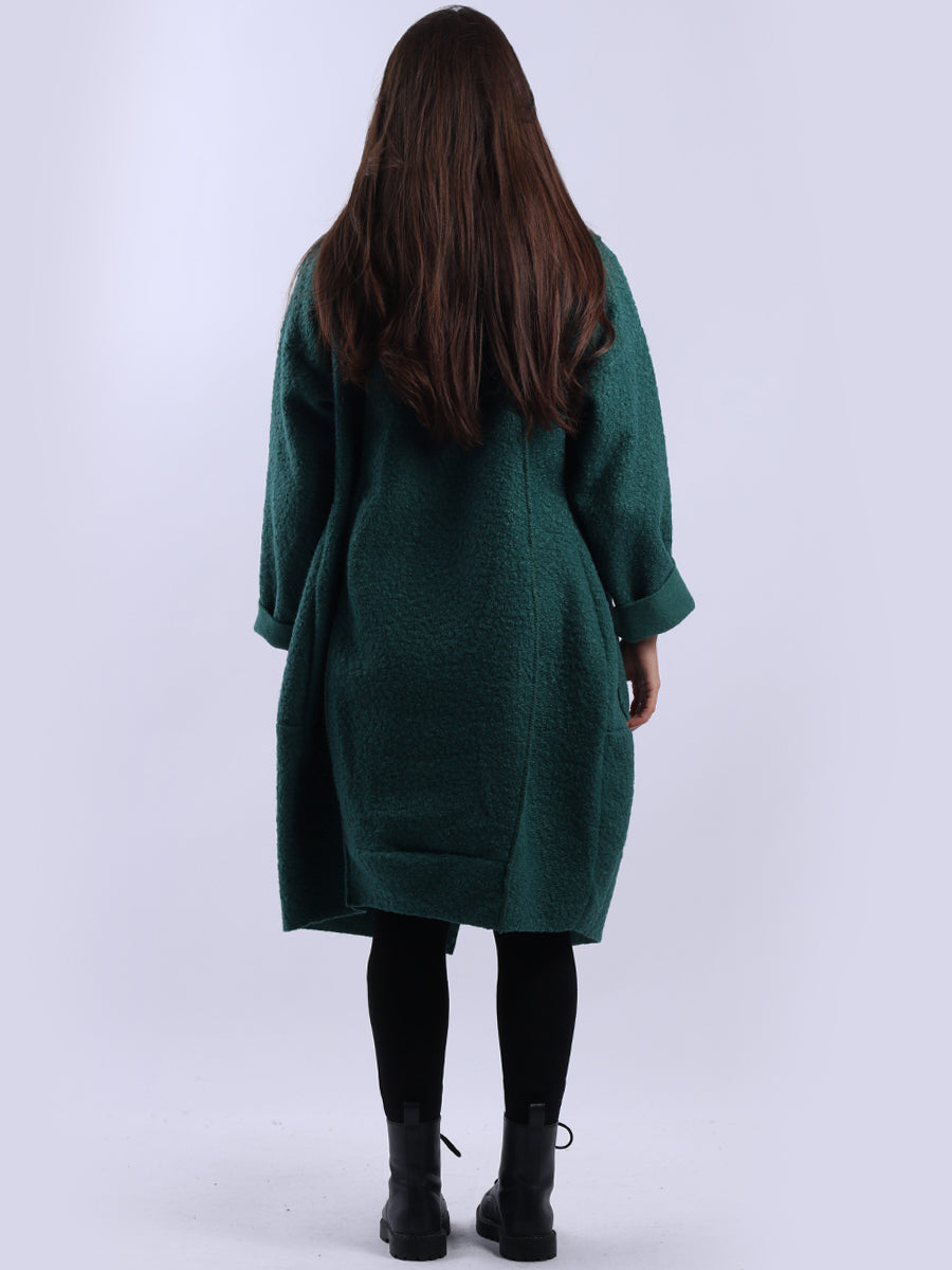 Ladies Cowl Neck Woolen Oversized Coat