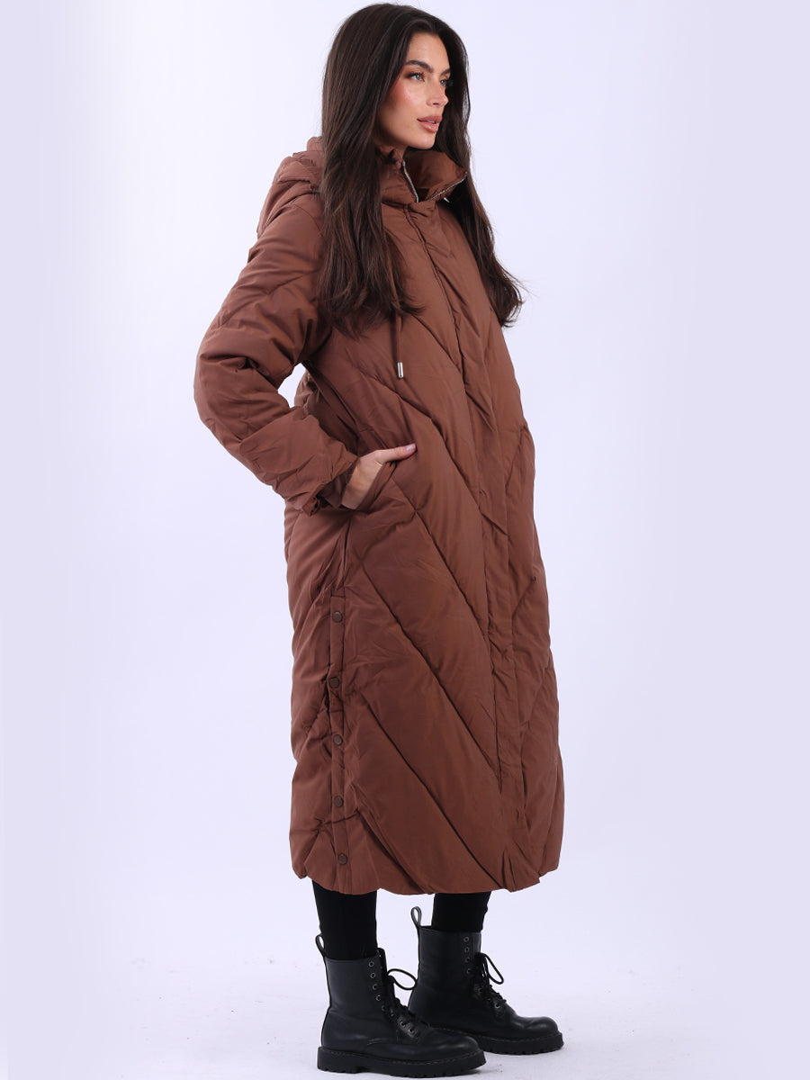 Padded Puffer Women Oversized Long Hoodie Jacket