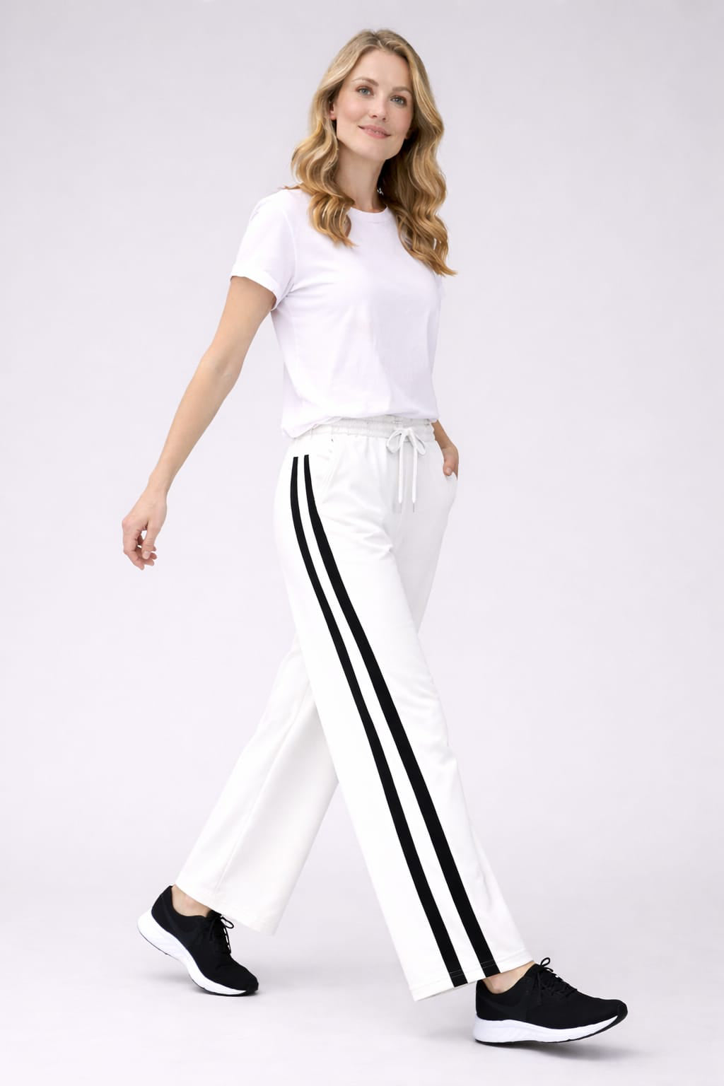 Straight Leg Cotton Knit Trouser