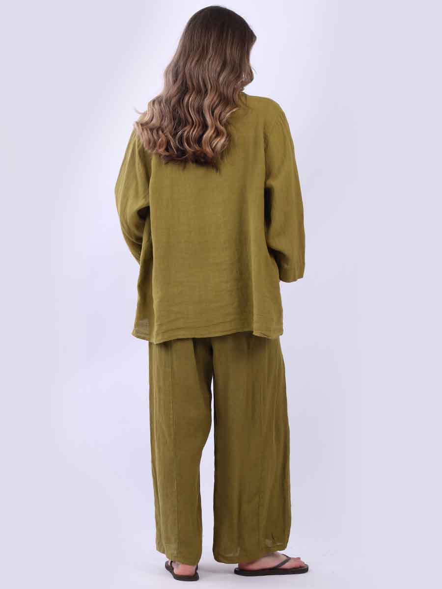 Solid Linen Baggy Kimono Jacket