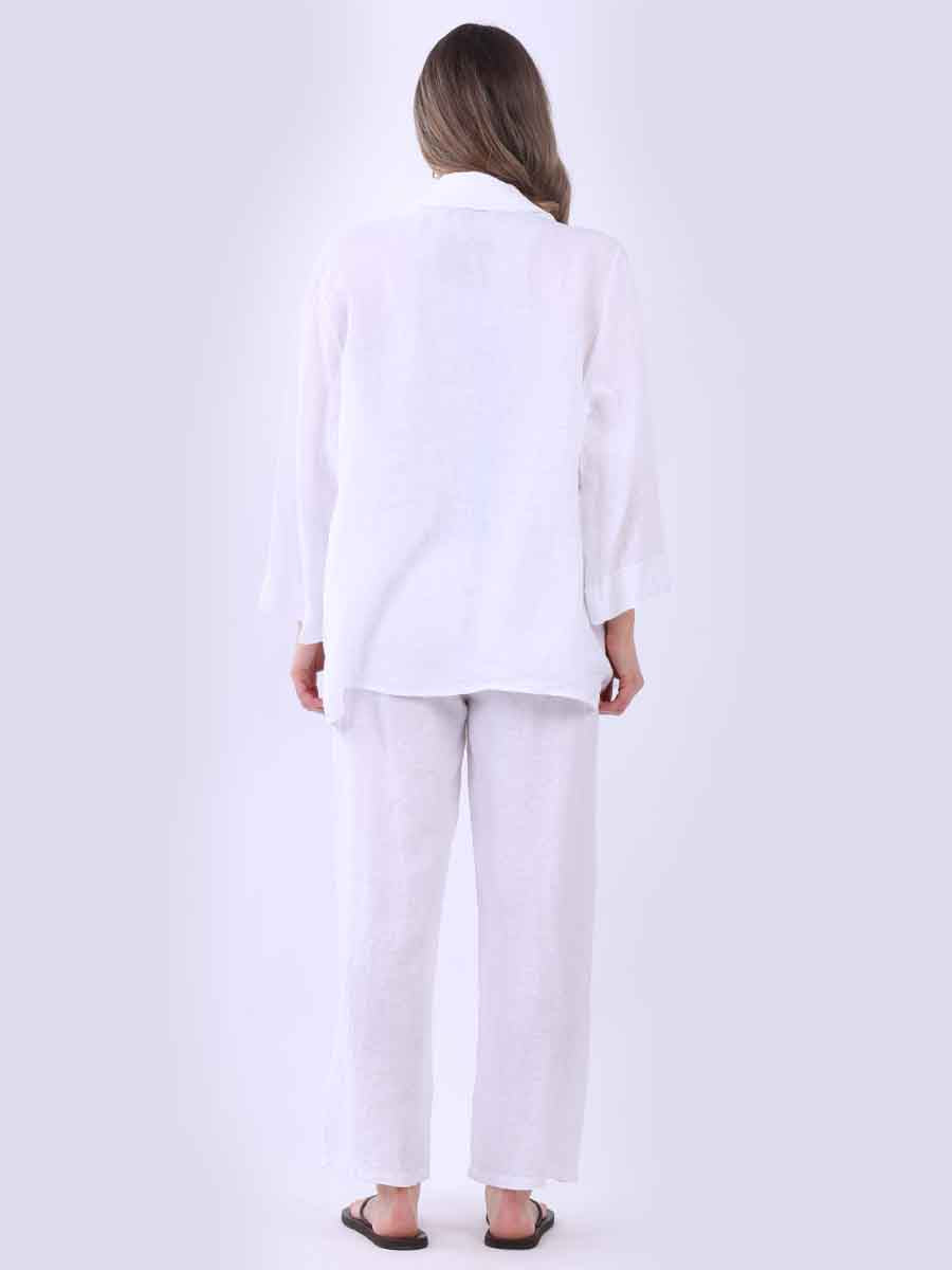 Solid Linen Baggy Kimono Jacket