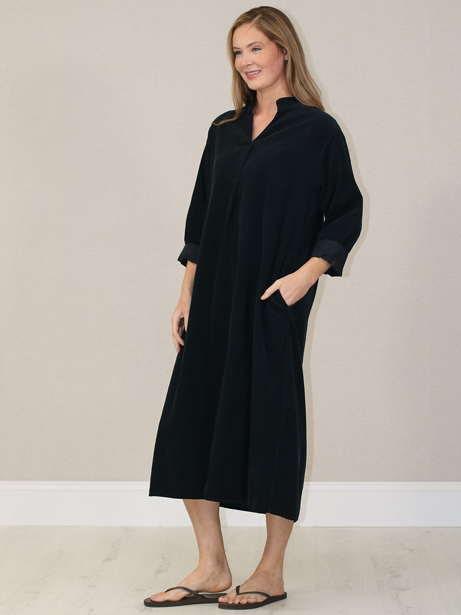 Plus Size Winter Cotton Shirt Dress