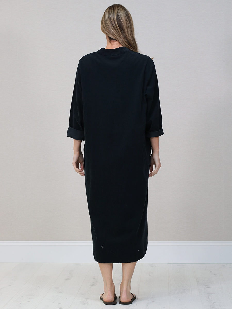 Plus Size Winter Cotton Shirt Dress