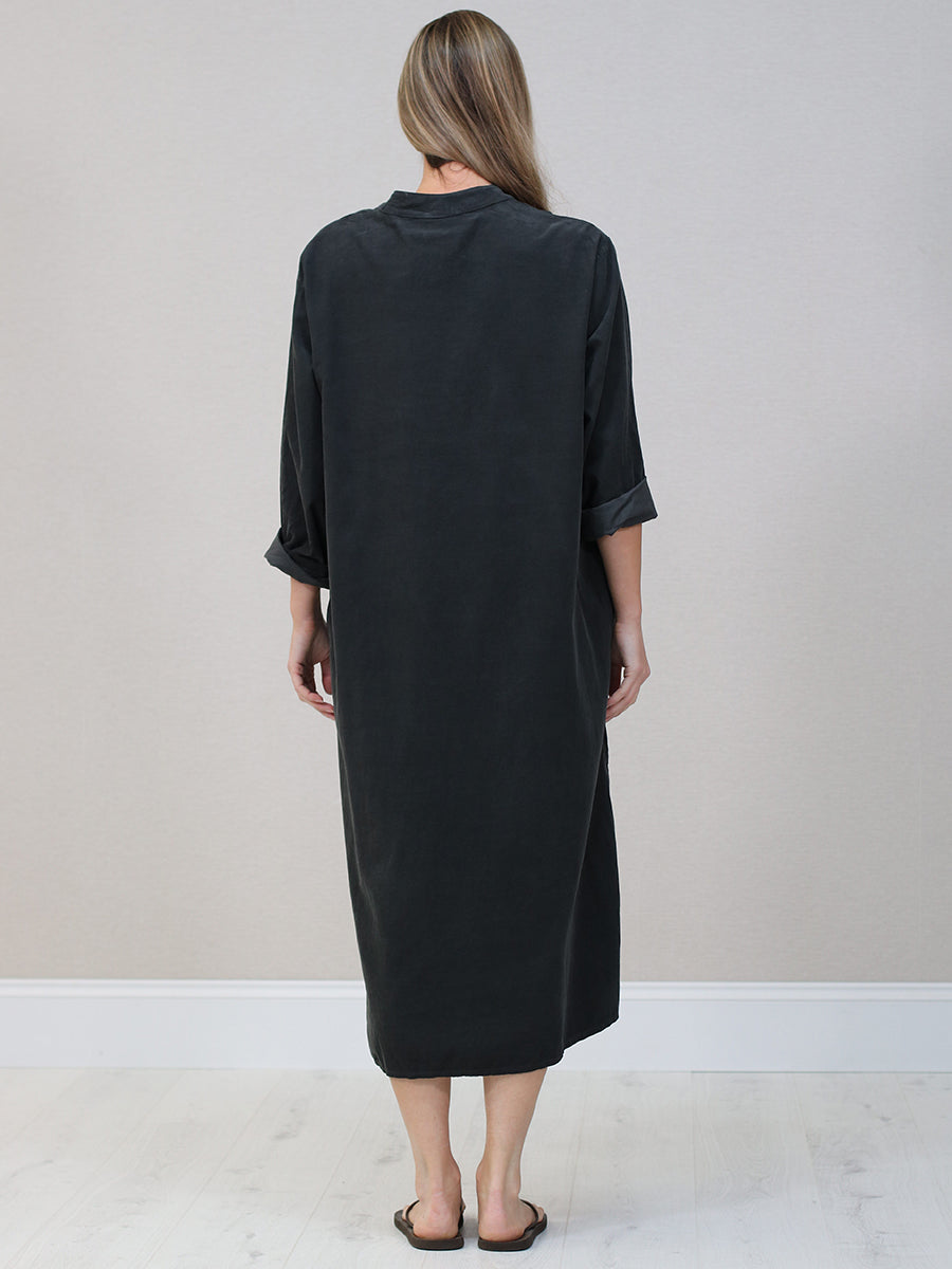 Plus Size Winter Cotton Shirt Dress