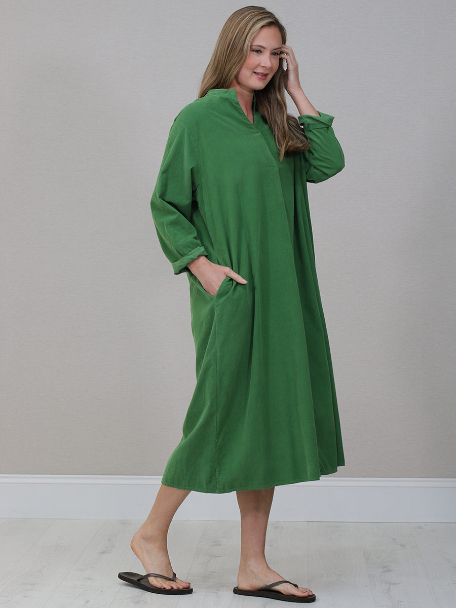 Plus Size Winter Cotton Shirt Dress