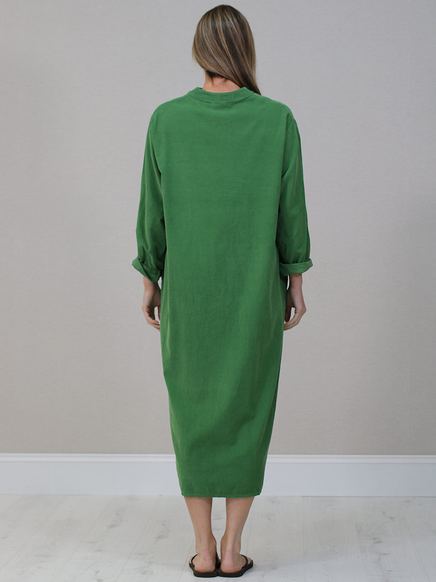 Plus Size Winter Cotton Shirt Dress