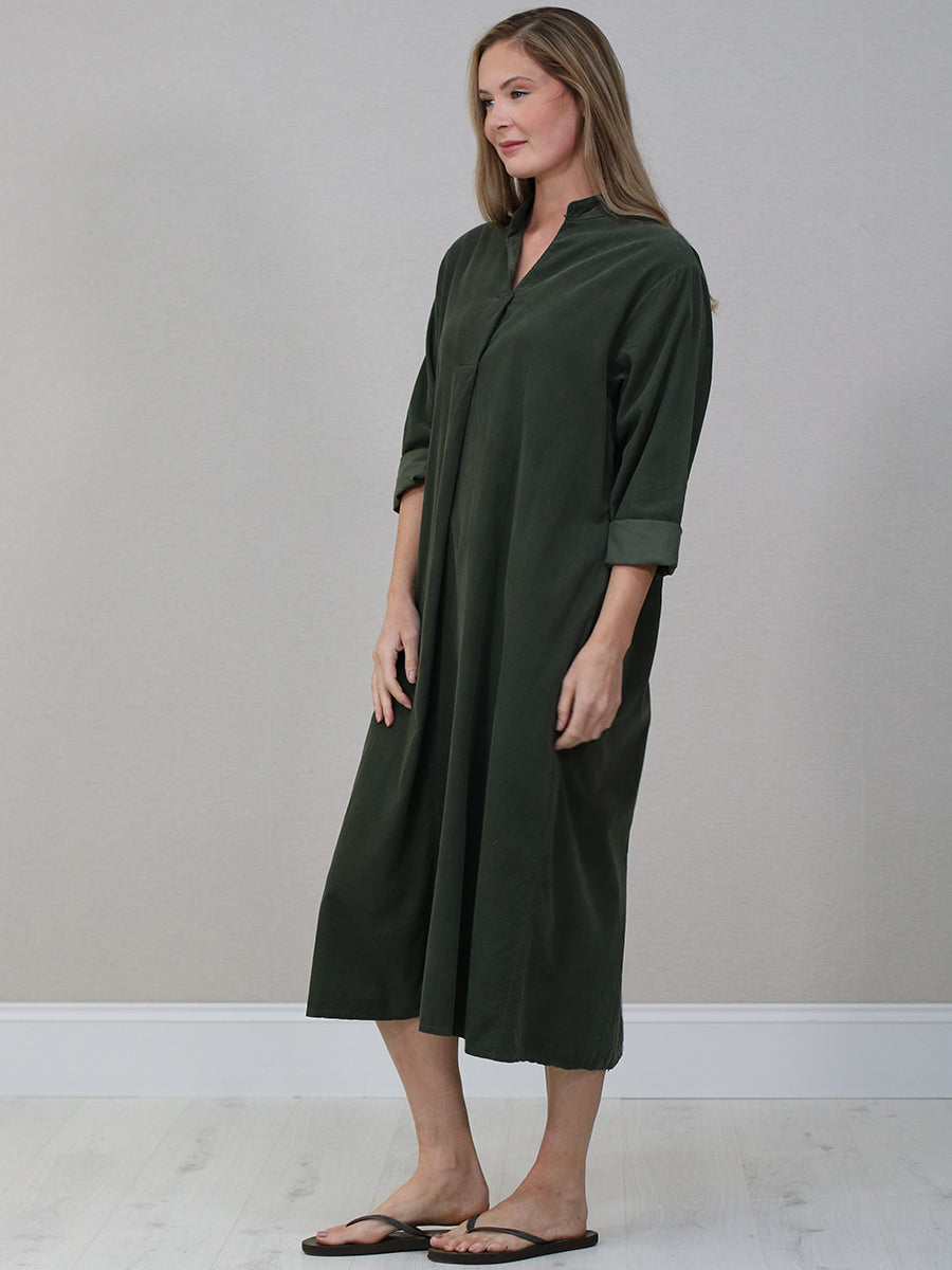 Plus Size Winter Cotton Shirt Dress