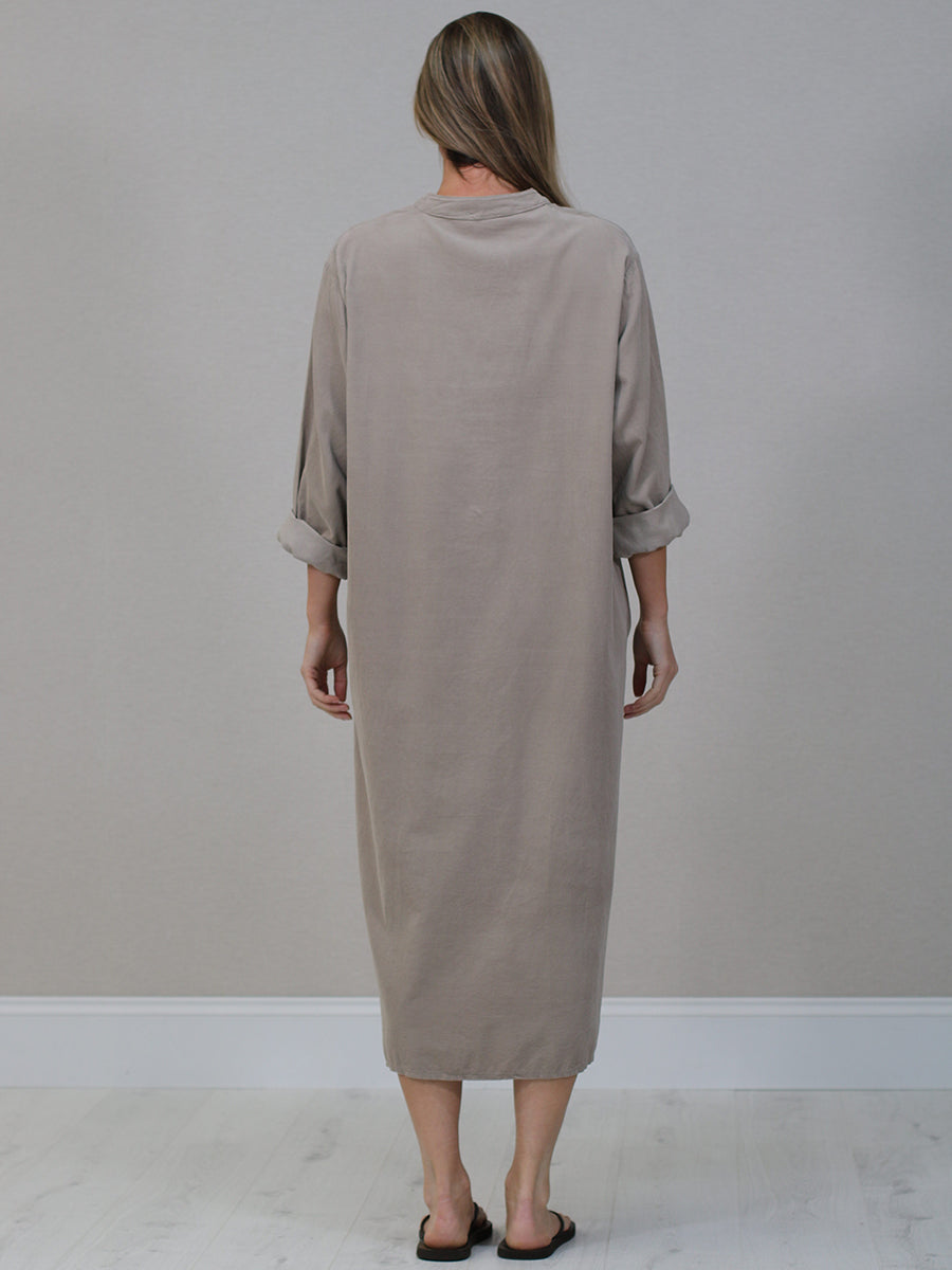 Plus Size Winter Cotton Shirt Dress