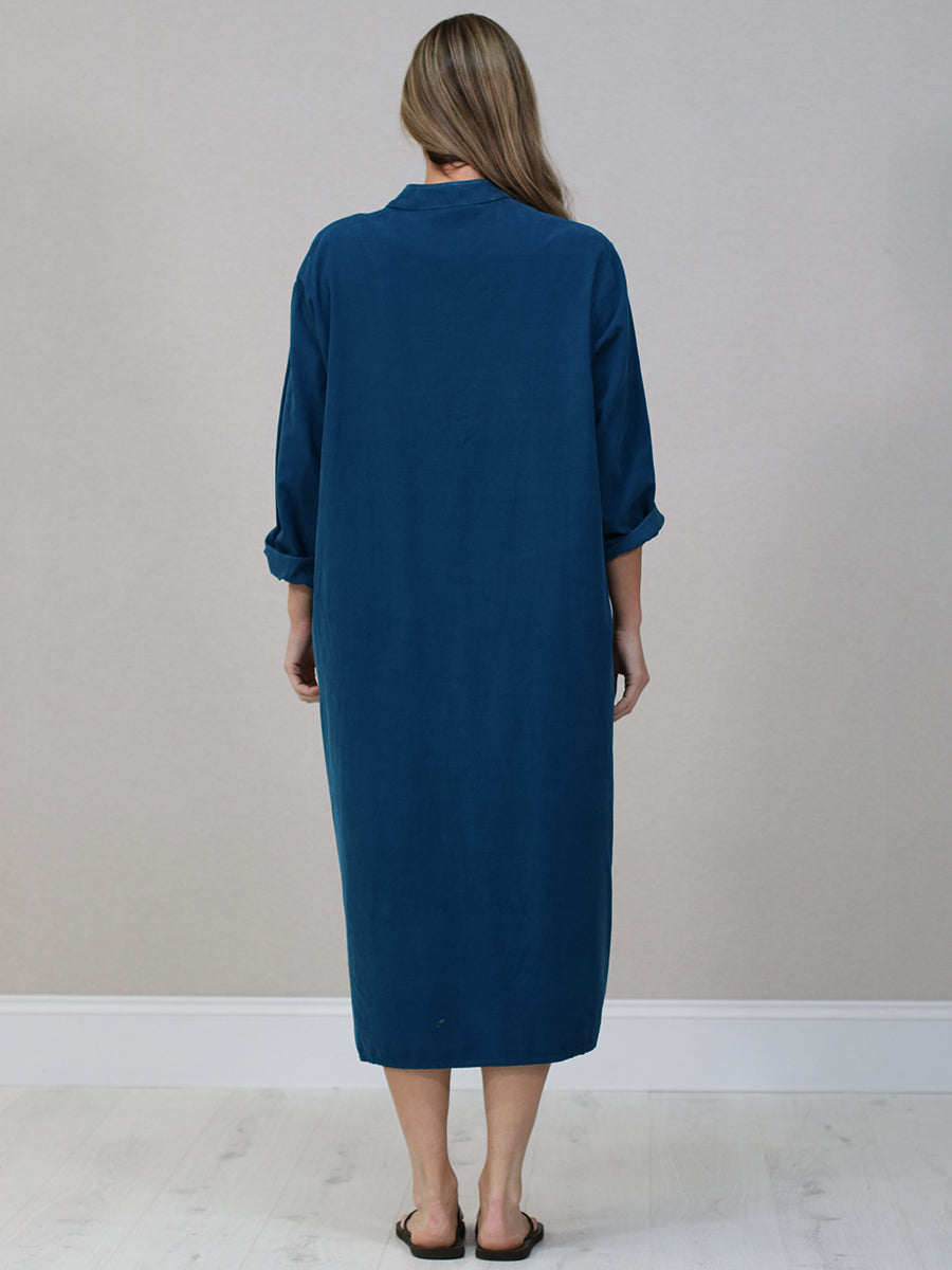 Plus Size Winter Cotton Shirt Dress