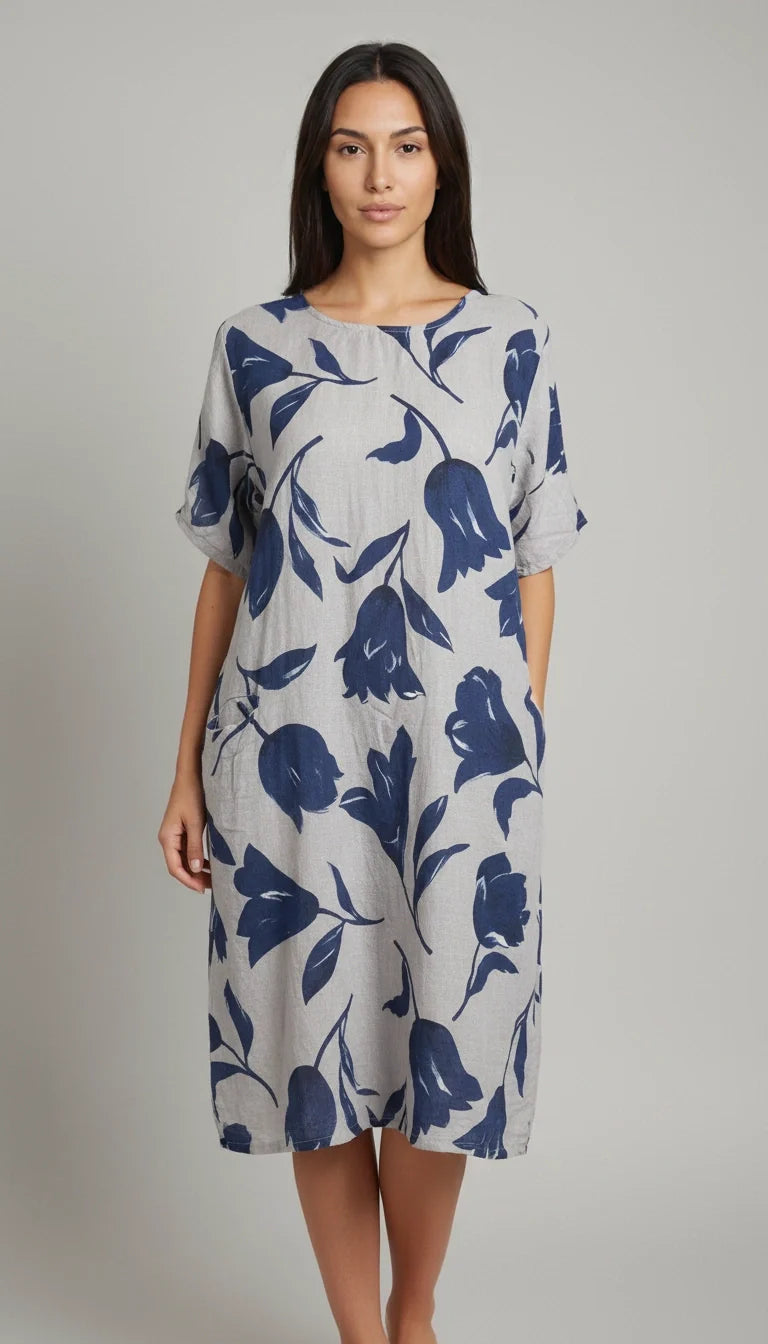 Cotton Midi Dress Mocha