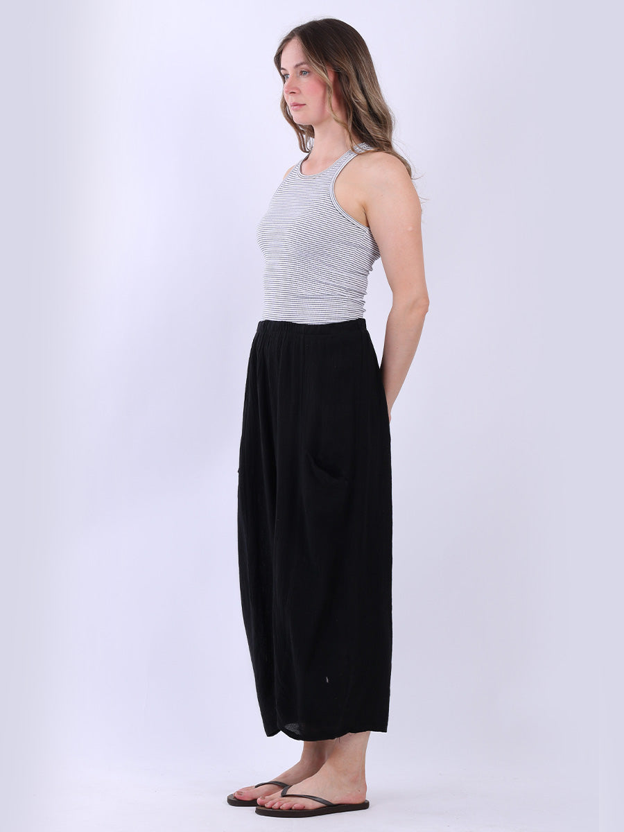 Wide Leg Solid Vintage Washed Culottes