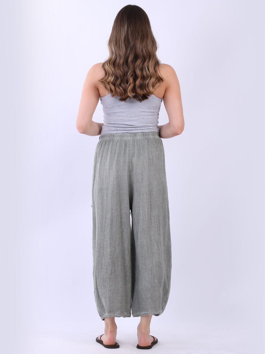 Wide Leg Solid Vintage Washed Culottes