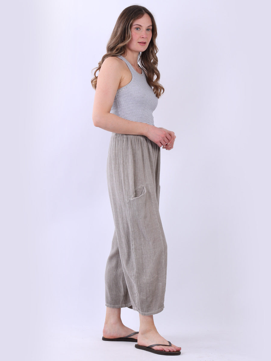 Wide Leg Solid Vintage Washed Culottes