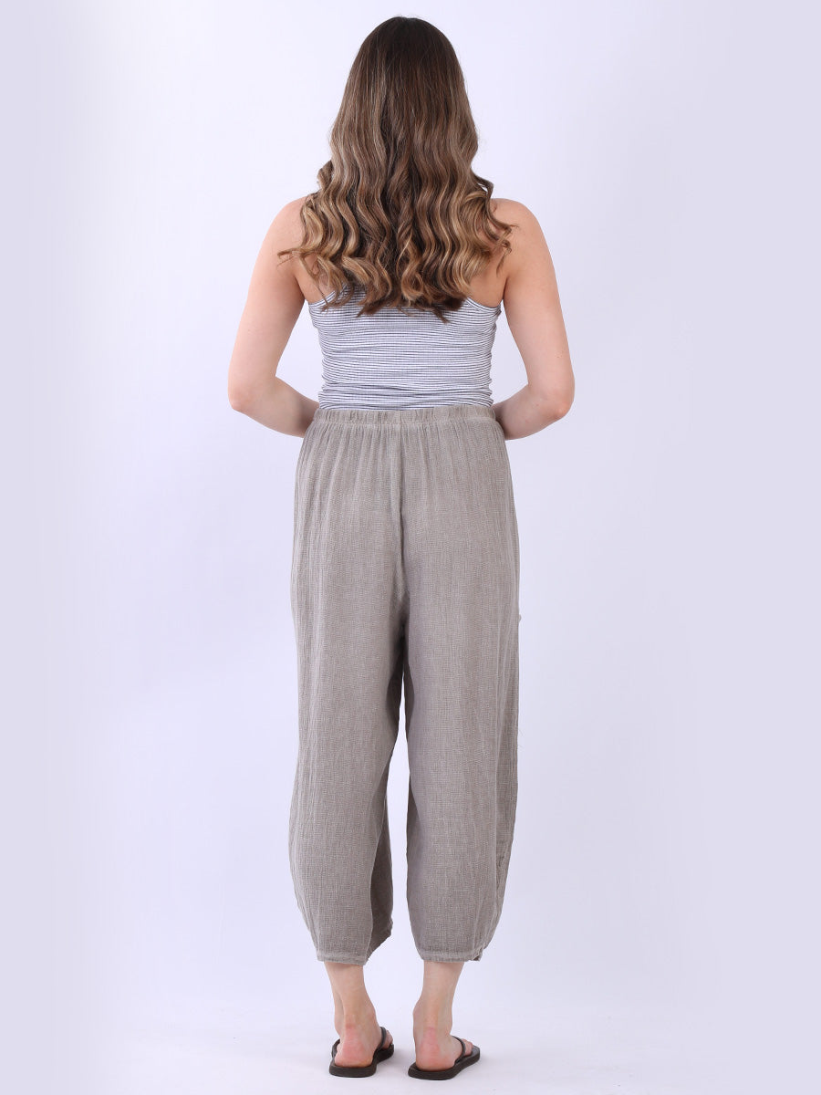 Wide Leg Solid Vintage Washed Culottes