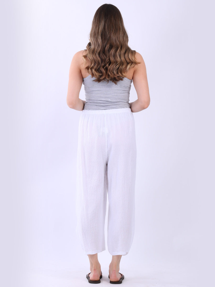 Wide Leg Solid Vintage Washed Culottes