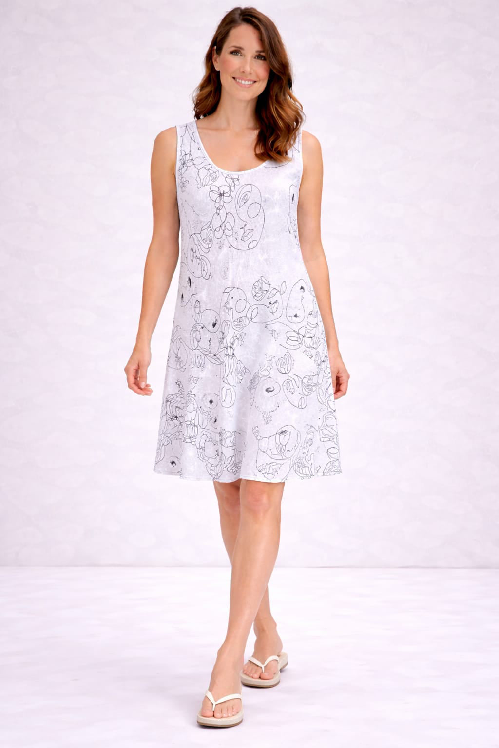 Cotton Tank Dress White