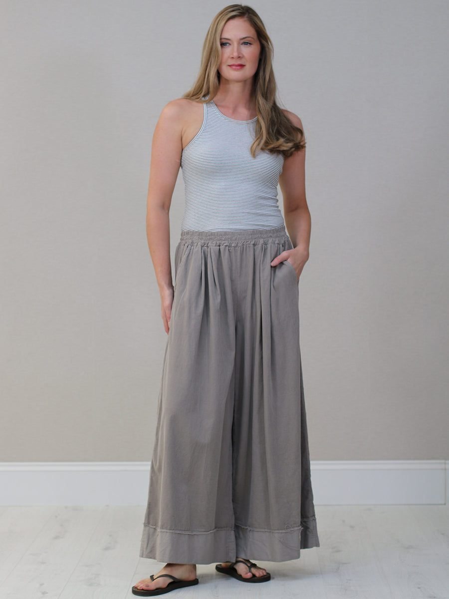 Cotton Corduroy Palazzo Mocha