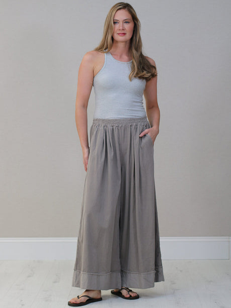 Cotton Corduroy Palazzo Mocha