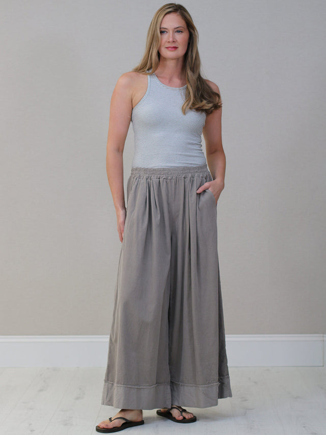 Cotton Corduroy Palazzo Mocha