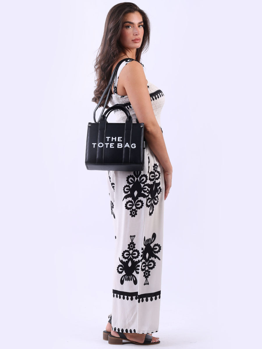 Women Color Block Bag Black