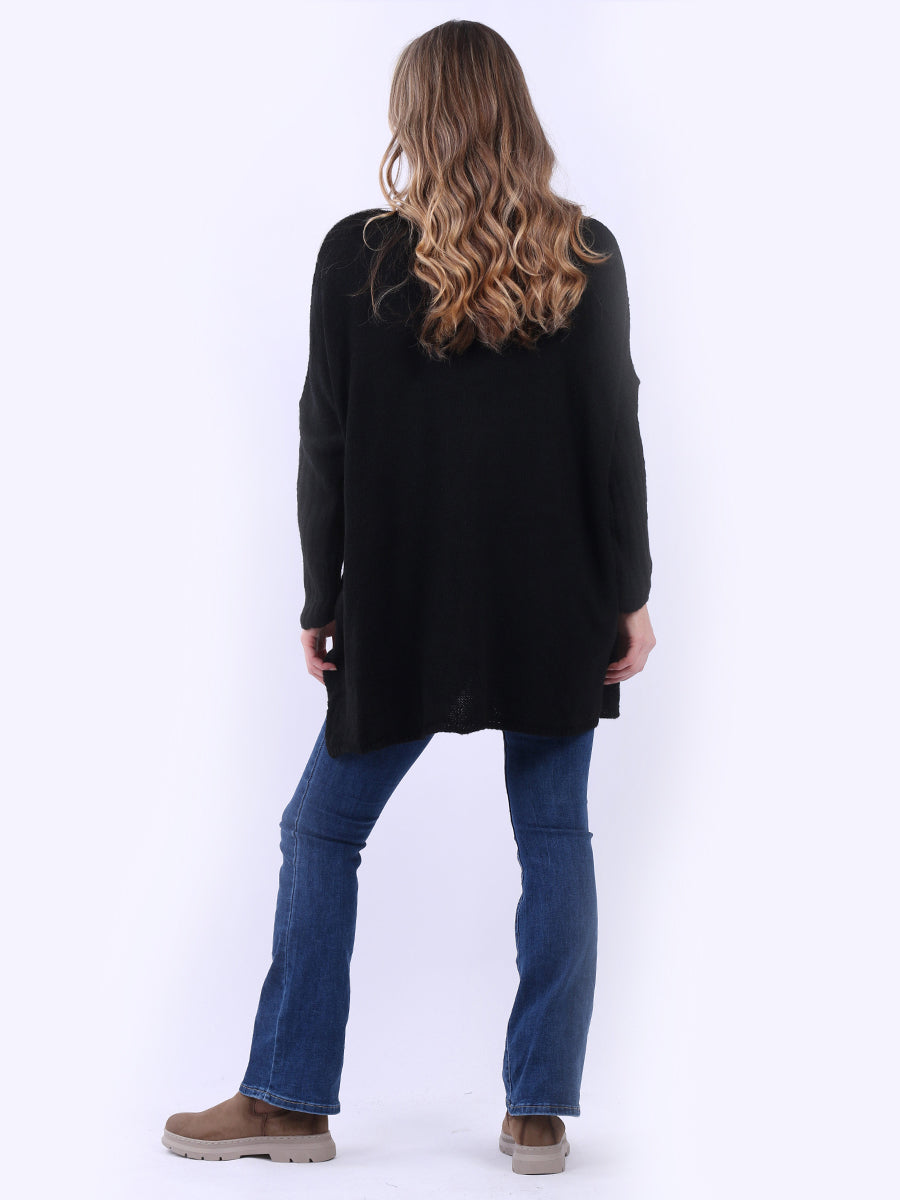 Plus Size Wool Knitted Star Jumper