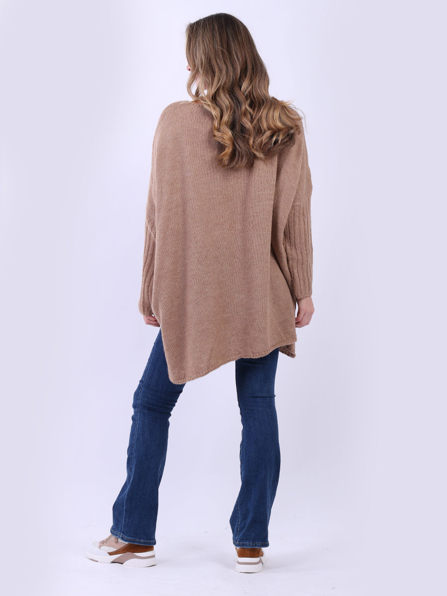 Plus Size Wool Knitted Star Jumper