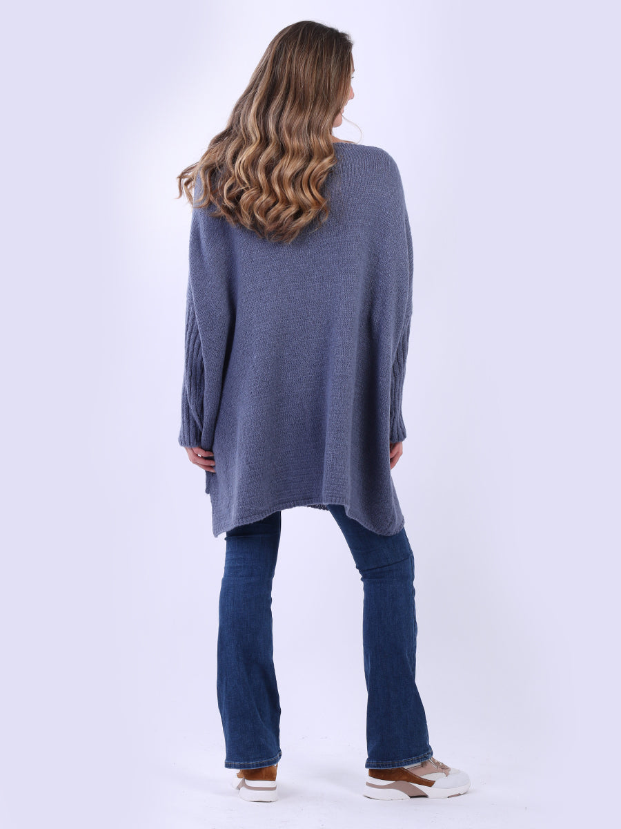 Plus Size Wool Knitted Star Jumper