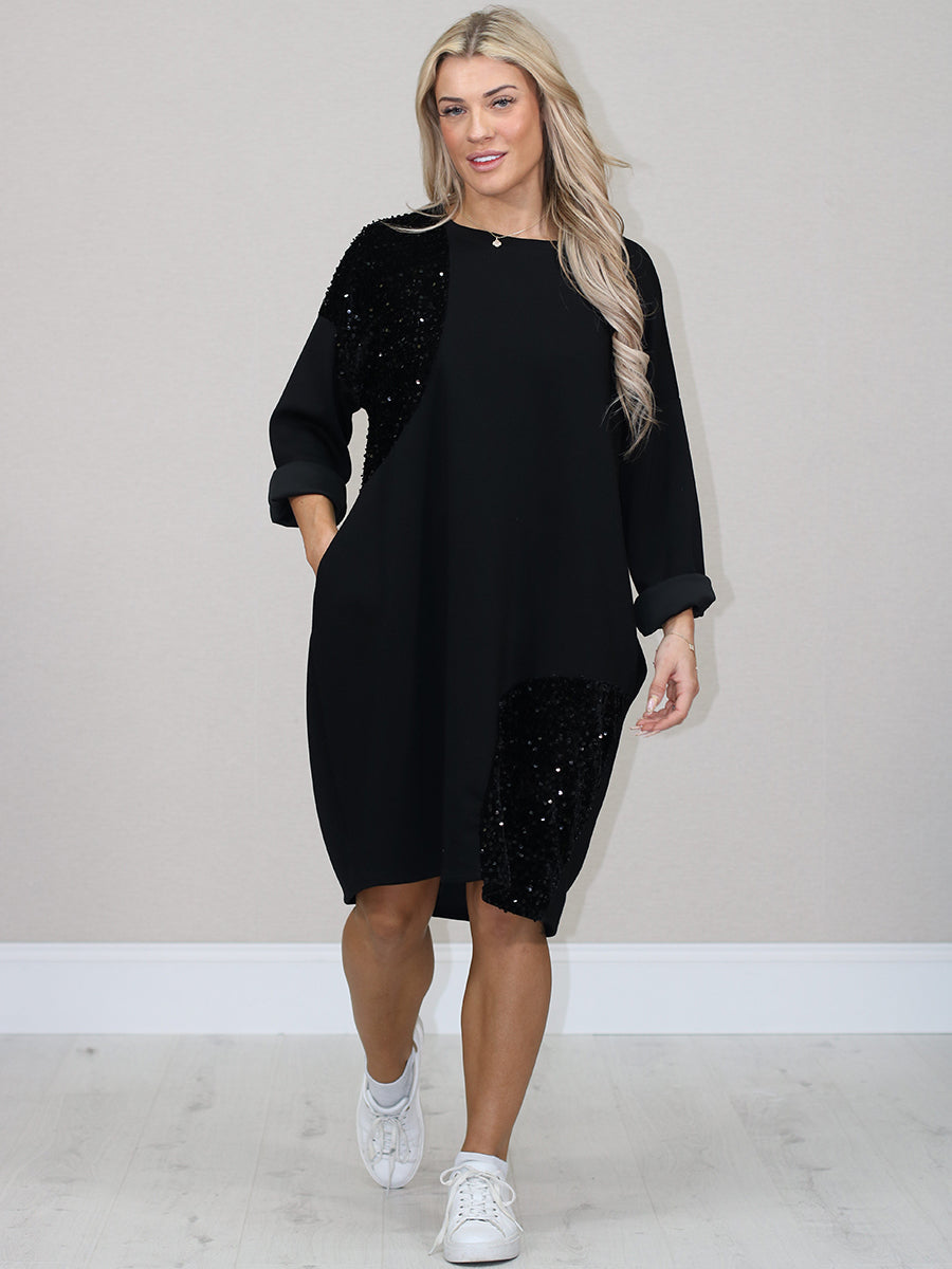 Plus Size Midi Dress Black