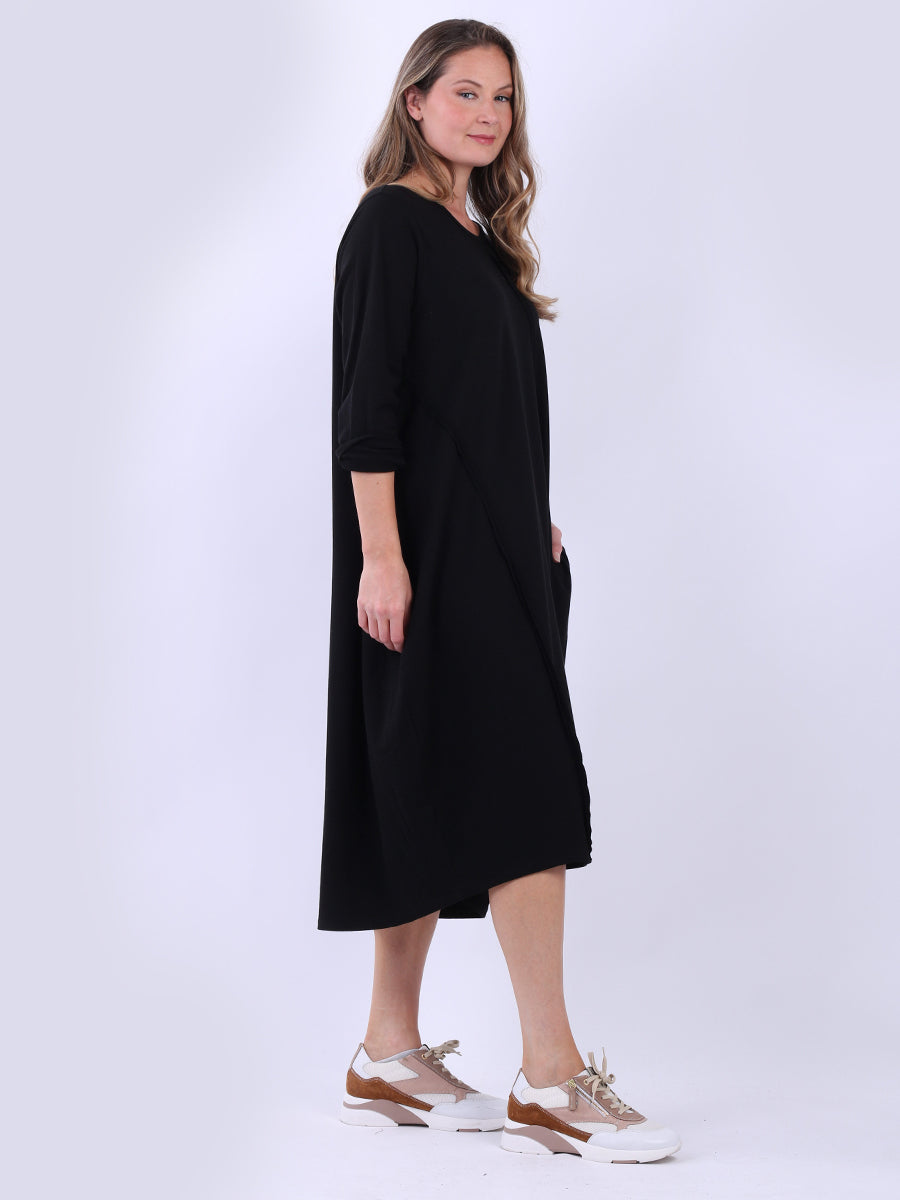Plus Size Cotton Lagenlook Slouchy Dress
