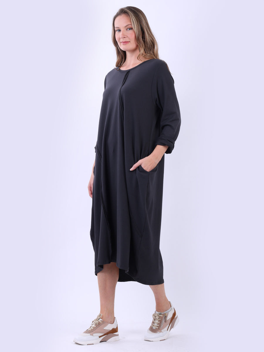 Plus Size Cotton Lagenlook Slouchy Dress