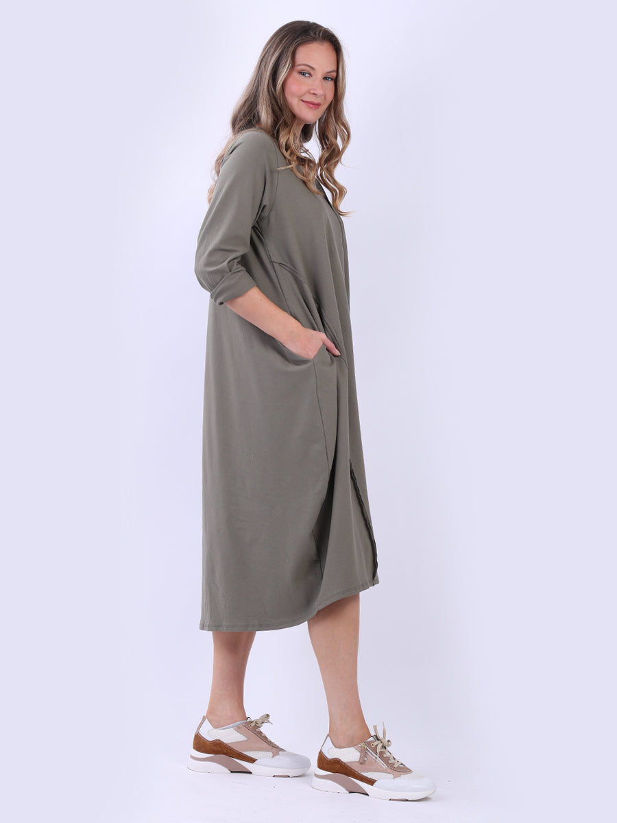 Plus Size Cotton Lagenlook Slouchy Dress
