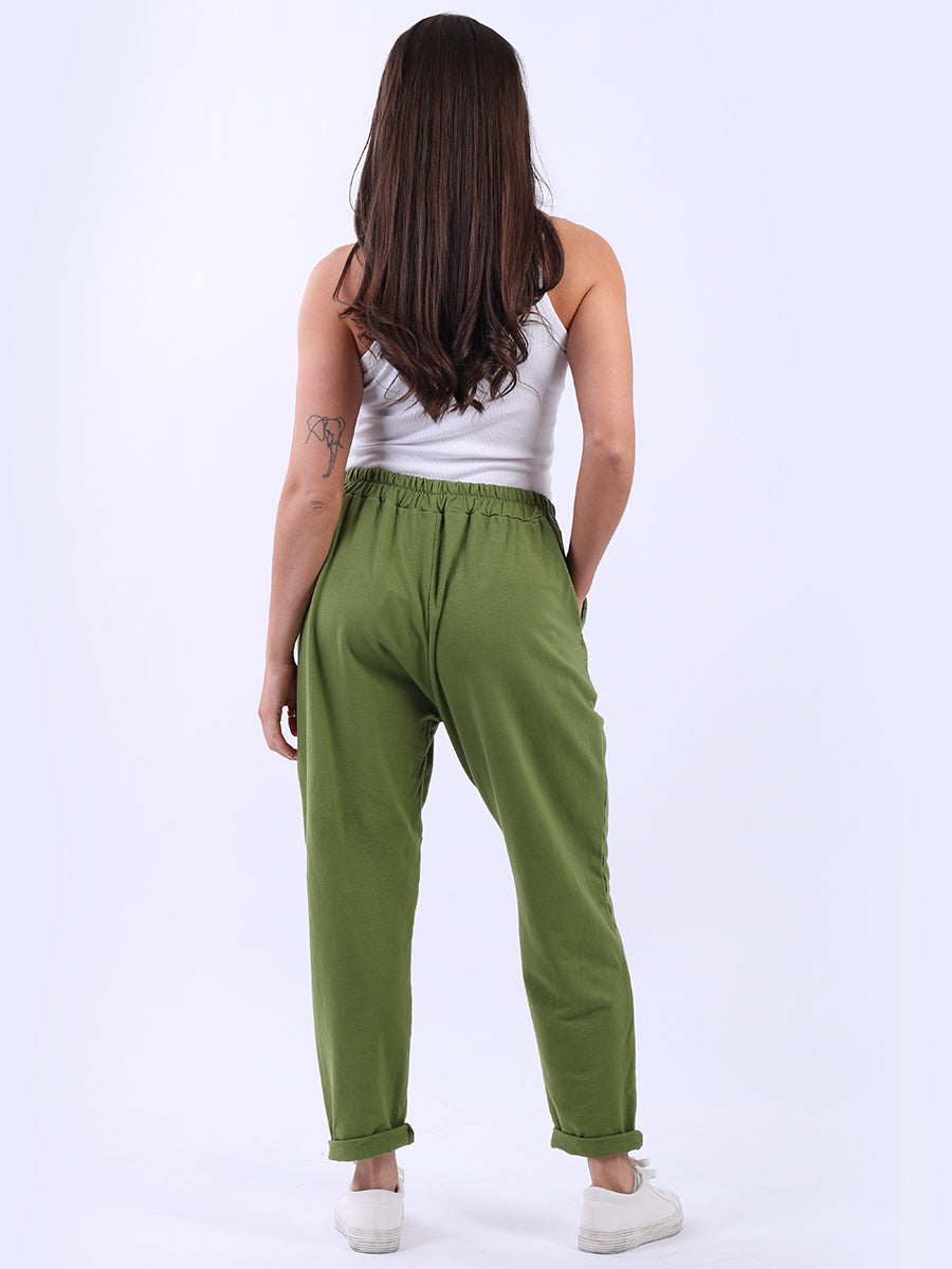Women Solid Cotton Relaxed Fit Sweat Pant