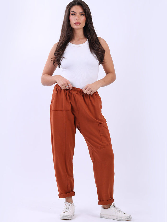 Cotton Sweat Pant Rust