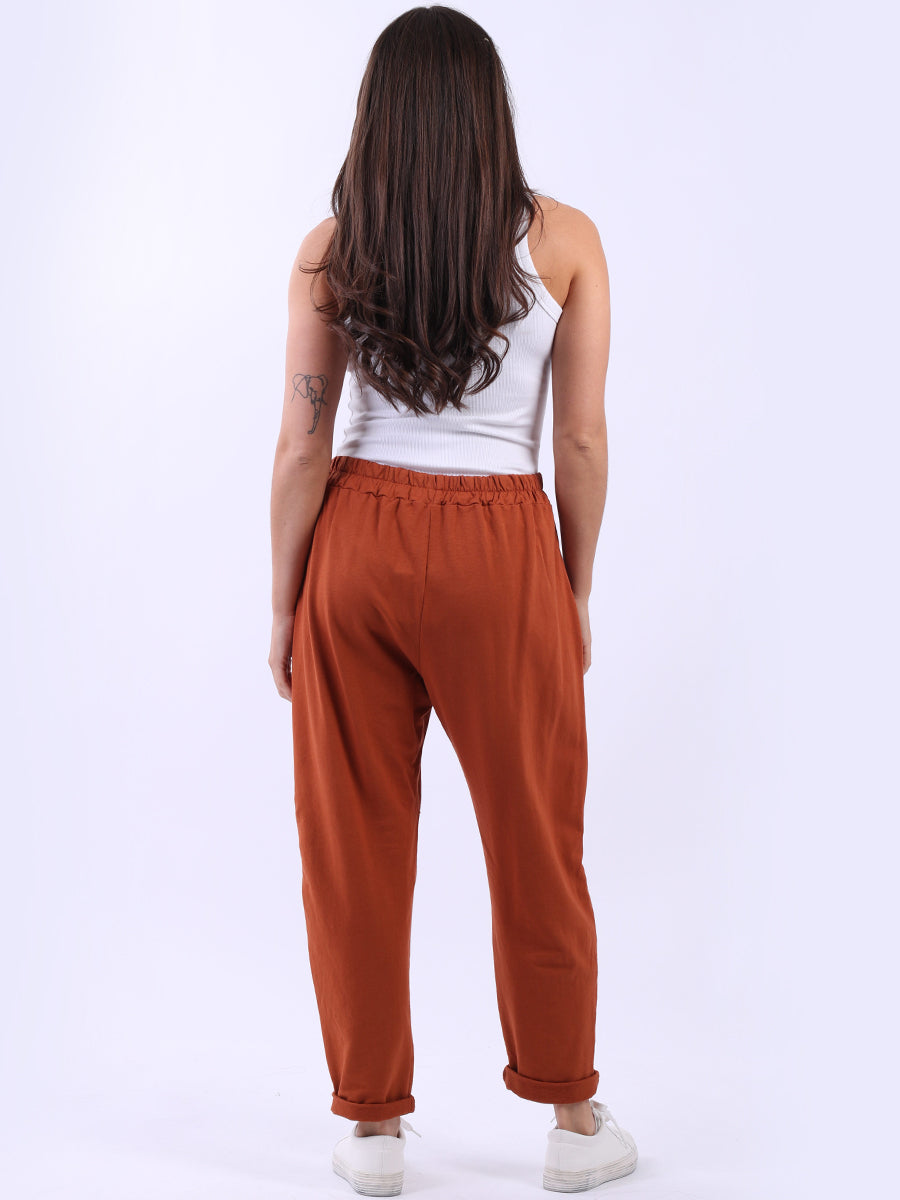 Women Solid Cotton Relaxed Fit Sweat Pant
