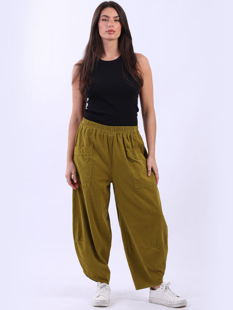 Corduroy Tulip Trouser Olive